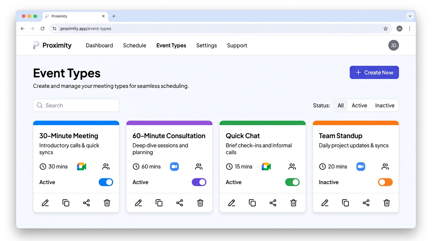 Flexible Event Types